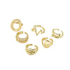 Wholesale Ring Copper 18K Gold Plated Geometric Retro Fashion For Women
