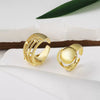 Wholesale Ring Copper 18K Gold Plated Geometric Retro Fashion For Women