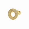 Wholesale Ring Copper 18K Gold Plated Letters Numbers Text Style Balloon Bubble Shape