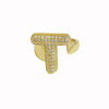 Wholesale Ring Copper 18K Gold Plated Letters Numbers Text Style Balloon Bubble Shape