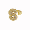 Wholesale Ring Copper 18K Gold Plated Letters Numbers Text Style Balloon Bubble Shape