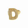 Wholesale Ring Copper 18K Gold Plated Letters Numbers Text Style Balloon Bubble Shape