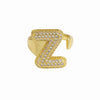 Wholesale Ring Copper 18K Gold Plated Letters Numbers Text Style Balloon Bubble Shape