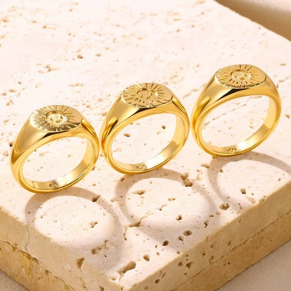 Wholesale Ring Copper 18K Goldplated Geometric Style Jewelry For Women