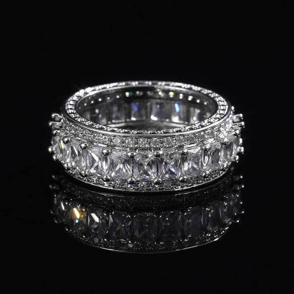 Wholesale Ring Copper Light Luxury Style With Animals Zodiac Pattern Tshaped Square Design