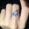 Wholesale Ring Copper Luxury Simulation Zircon Fivepointed Star Crown Style Unisex