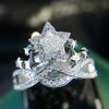 Wholesale Ring Copper Luxury Simulation Zircon Fivepointed Star Crown Style Unisex