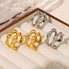 Wholesale Ring Copper Material Geometric Line Hollow Design 18K Gold Plated For Women