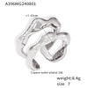 Wholesale Ring Copper Material Geometric Line Hollow Design 18K Gold Plated For Women