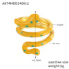 Wholesale Ring Copper Material Geometric Style Spirit Snake Shape Gold Plated