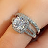 Wholesale Ring Copper Microinlaid Zircon Geometric Fashion Light Luxury Women's Engagement Couple Ring