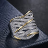 Wholesale Ring Copper Microinlaid Zircon Geometric Ins Style