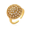 Wholesale Ring Copper Plated 18K Gold Geometric Style Women's Niche Highend Allmatch Ring
