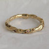 Wholesale Ring Copper Plated 18K True Gold Retro Light Luxury Zircon Irregular Spiral Geometric Style For Women