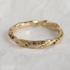 Wholesale Ring Copper Plated 18K True Gold Retro Light Luxury Zircon Irregular Spiral Geometric Style For Women