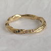 Wholesale Ring Copper Plated 18K True Gold Retro Light Luxury Zircon Irregular Spiral Geometric Style For Women