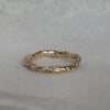 Wholesale Ring Copper Plated 18K True Gold Retro Light Luxury Zircon Irregular Spiral Geometric Style For Women