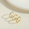 Wholesale Ring Copper Plated Real Gold Geometric Style Jewelry For Women