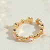Wholesale Ring Copper Plated Real Gold Geometric Style Jewelry For Women
