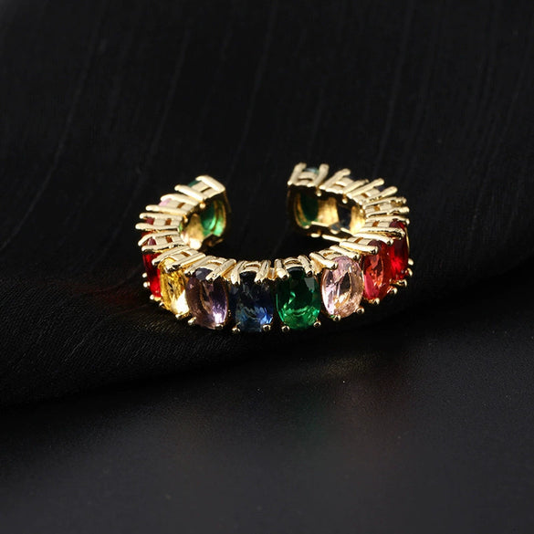 Wholesale Ring Copper Real Gold Plated Geometric Fashion Light Luxury Unisex