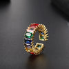 Wholesale Ring Copper Real Gold Plated Geometric Fashion Light Luxury Unisex