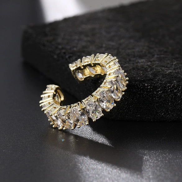 Wholesale Ring Copper Real Gold Plated Geometric Fashion Light Luxury Unisex