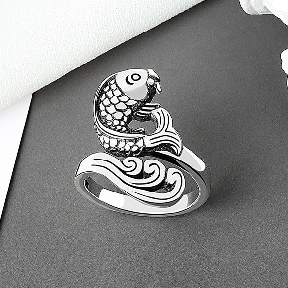 Wholesale Ring Copper Retro Animal Peacock Style Open Ring For Women