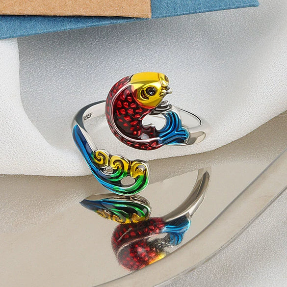 Wholesale Ring Copper Retro Animal Peacock Style Open Ring For Women