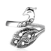 Wholesale Ring Copper Retro Animal Peacock Style Open Ring For Women