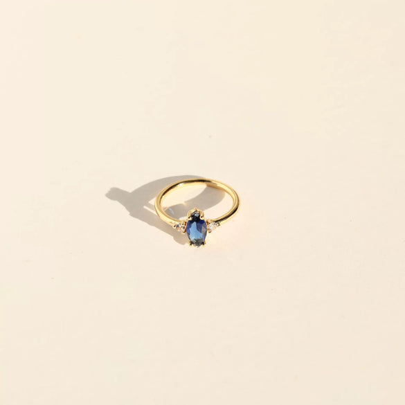 Wholesale Ring Copper Retro Geometric Electroplating December Birthstone