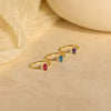 Wholesale Ring Copper Retro Geometric Electroplating December Birthstone