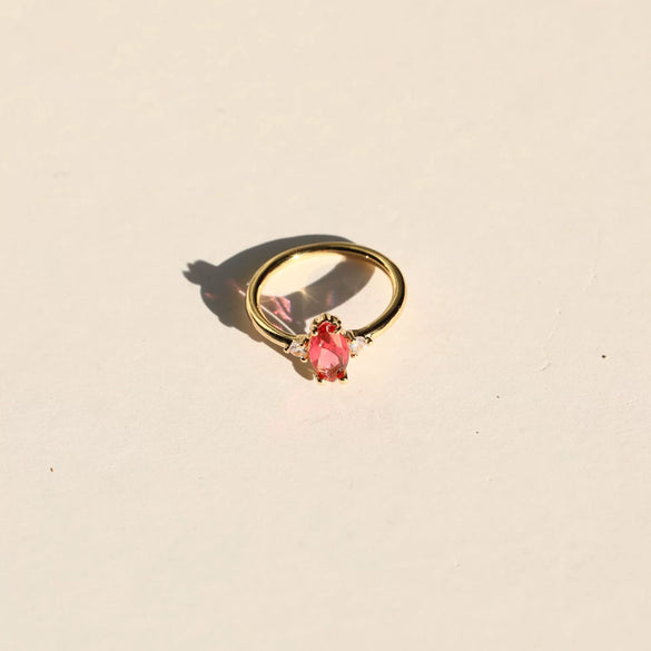 Wholesale Ring Copper Retro Geometric Electroplating December Birthstone