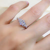 Wholesale Ring Copper Retro Geometric Style Inlaid Zircon For Women