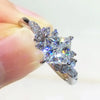 Wholesale Ring Copper Retro Geometric Style Inlaid Zircon For Women