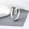 Wholesale Ring Copper Retro Style Doublelayer Open Ring With Letters Numbers Text Electroplating For Women And Men