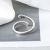 Wholesale Ring Copper Retro Style Doublelayer Open Ring With Letters Numbers Text Electroplating For Women And Men