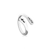 Wholesale Ring Copper Retro Style Doublelayer Open Ring With Letters Numbers Text Electroplating For Women And Men