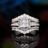 Wholesale Ring Copper Set With Zirconia Geometric Lady Style Square Stitching Crown Design