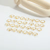 Wholesale Ring Copper Simple Letter Style Electroplating Inlaid With Zircon