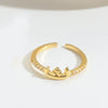 Wholesale Ring Copper Simple Letter Style Electroplating Inlaid With Zircon