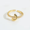 Wholesale Ring Copper Simple Letter Style Electroplating Inlaid With Zircon
