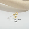 Wholesale Ring Copper Simple Letter Style Electroplating Inlaid With Zircon