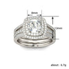 Wholesale Ring Copper Simulation Diamond Zircon Geometric Style For Women And Couple
