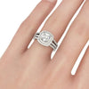 Wholesale Ring Copper Simulation Diamond Zircon Geometric Style For Women And Couple