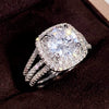 Wholesale Ring Copper Simulation Diamond Zircon Geometric Style For Women And Couple