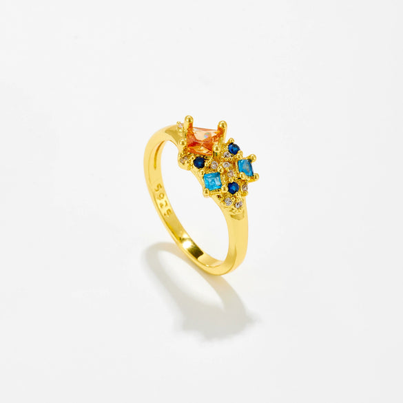 Wholesale Ring Copper Ushape Geometric Fashion Electroplated Platinum 18K Gold For Women