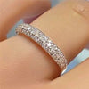 Wholesale Ring Copper Zircon Geometric Couple Stacked Design