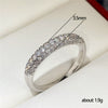 Wholesale Ring Copper Zircon Geometric Couple Stacked Design