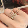 Wholesale Ring Copper Zircon Geometric Design Allmatch Style