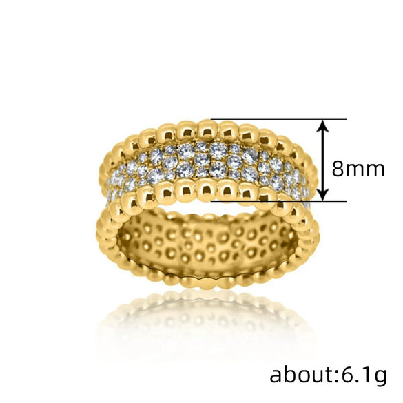 Wholesale Ring Copper Zircon Geometric Fashion Minimalist Female Ring